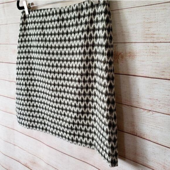 LOFT A-Line Metallic Mini Skirt Lined Brown/Cream Women's Size 10 - Picture 3 of 12